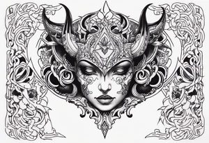 underboob tattoo demon tattoo idea