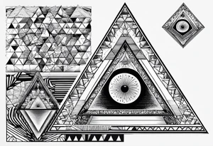 A triangle. Nothing else than that. Just one triangle. tattoo idea