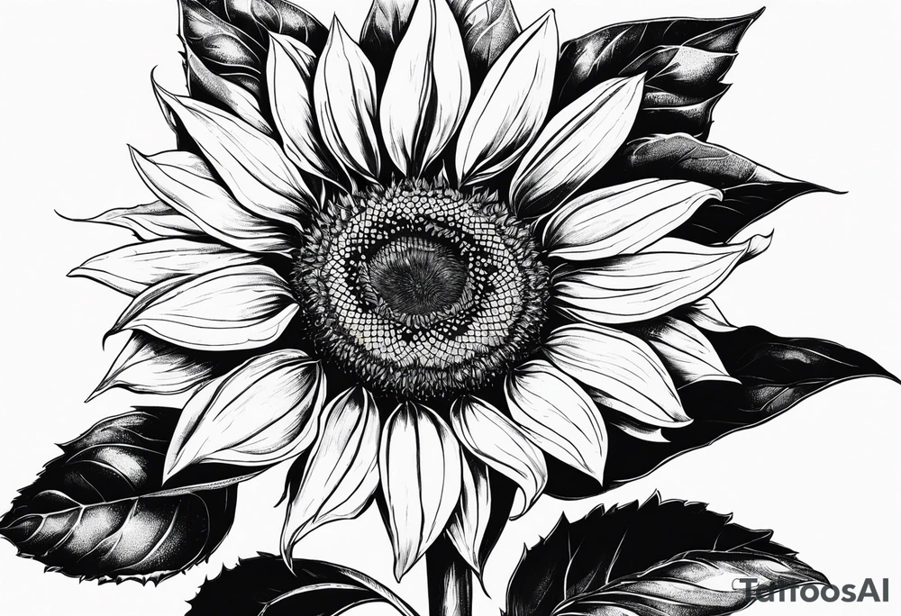 Sunflower for a male tattoo tattoo idea