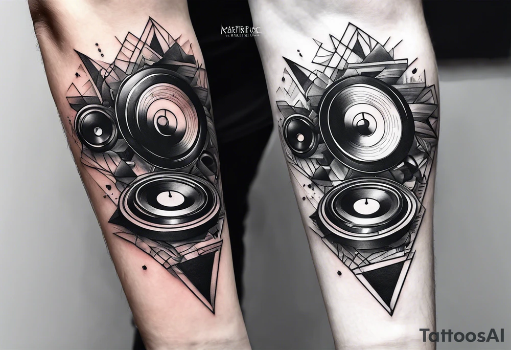 A forearm tattoo about electronic music tattoo idea