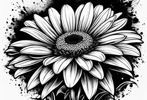 Daisy, wildflower, sleeve half tattoo idea