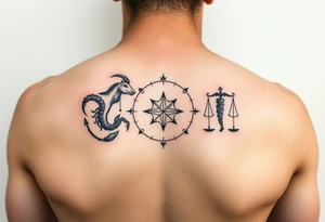 Taurus, cancer, 2 scorpio, capricorn, and libra star constellation tattoo for arm tattoo idea