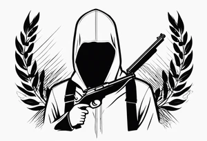 Anonymous with shotgun tattoo idea