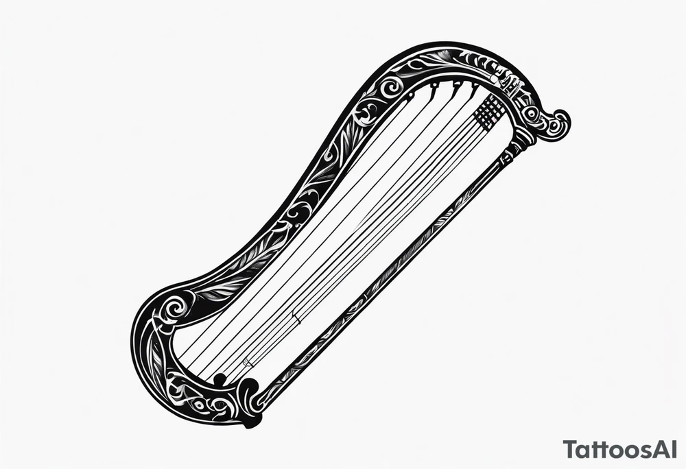 Un tatouage de harpe tattoo idea
