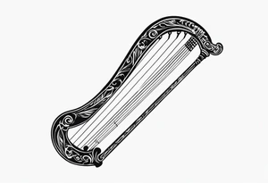 Un tatouage de harpe tattoo idea