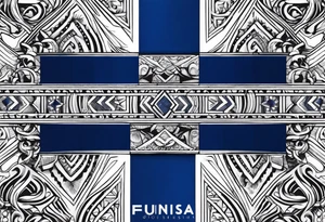 Finnish flag with sisu tattoo idea