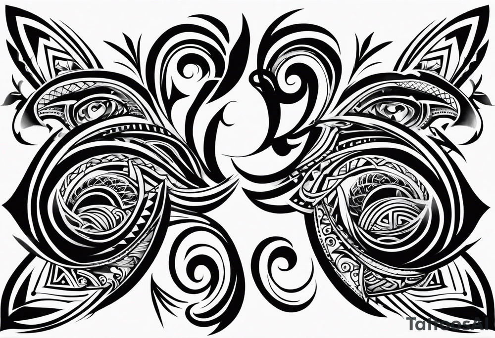 Simple tribal textile tattoo from left pec to left deltoid tattoo idea