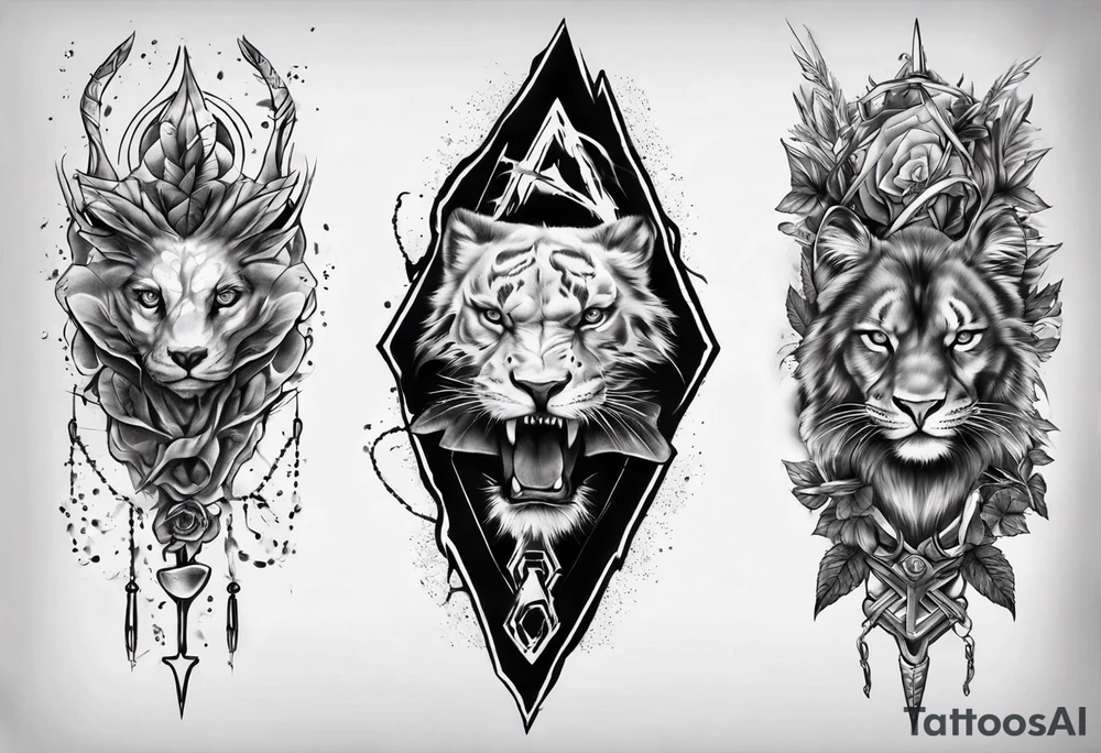 armsleeve realistic tattoo idea