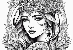 Virgo sign with nature tattoo idea