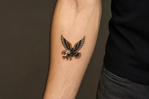 eagle with talons tattoo idea