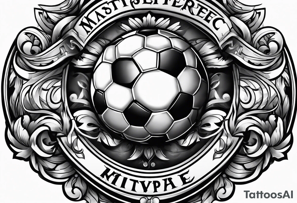 Football cross tattoo idea
