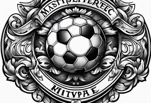 Football cross tattoo idea