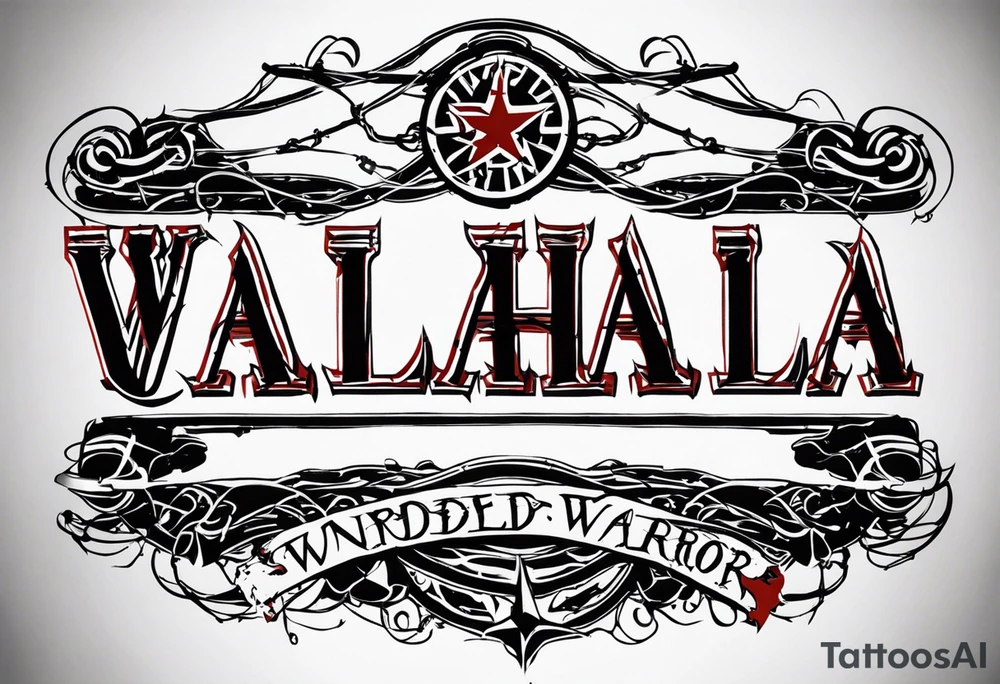 Wounded warrior valhalla barb wire tattoo idea