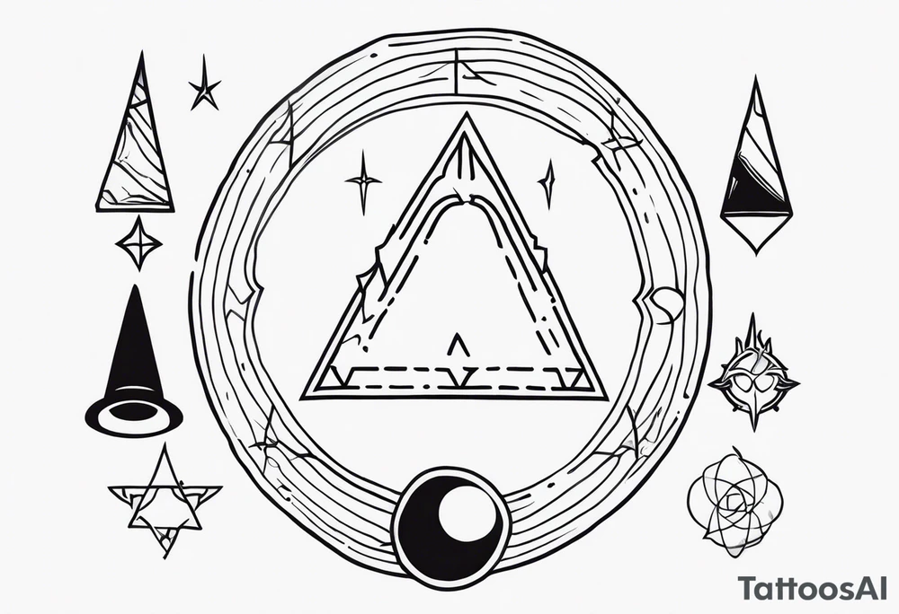 witch symbols tattoo idea