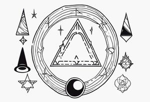 witch symbols tattoo idea