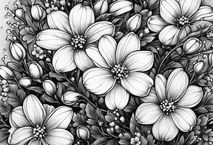 baby's breath flower tattoo idea