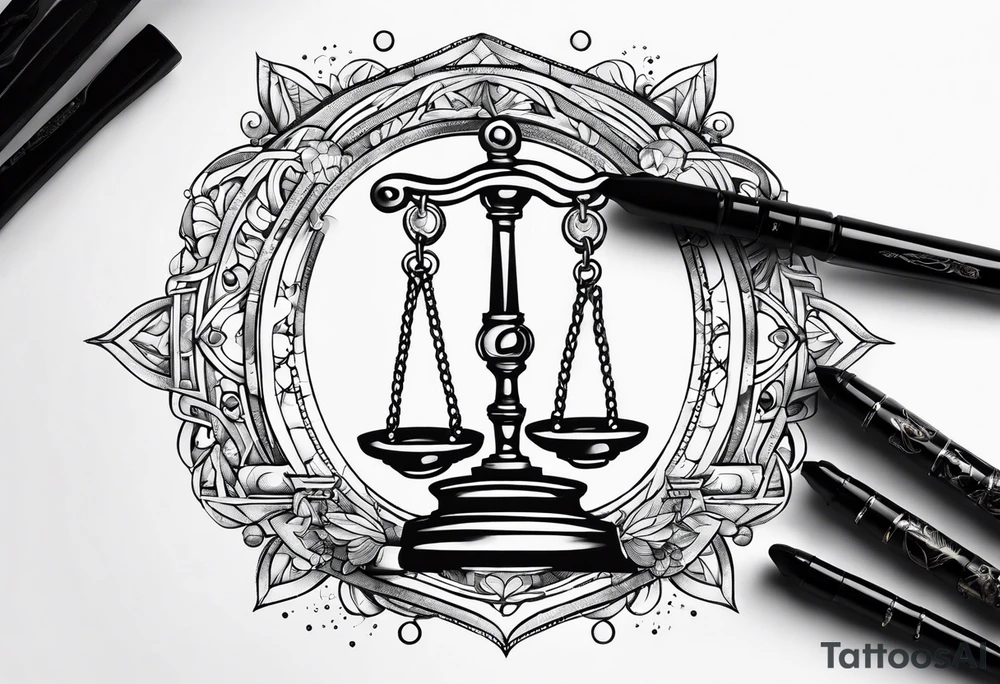 Libra constellation tattoo idea