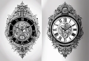 Lyon et horloge réglé à 10h28. tattoo idea