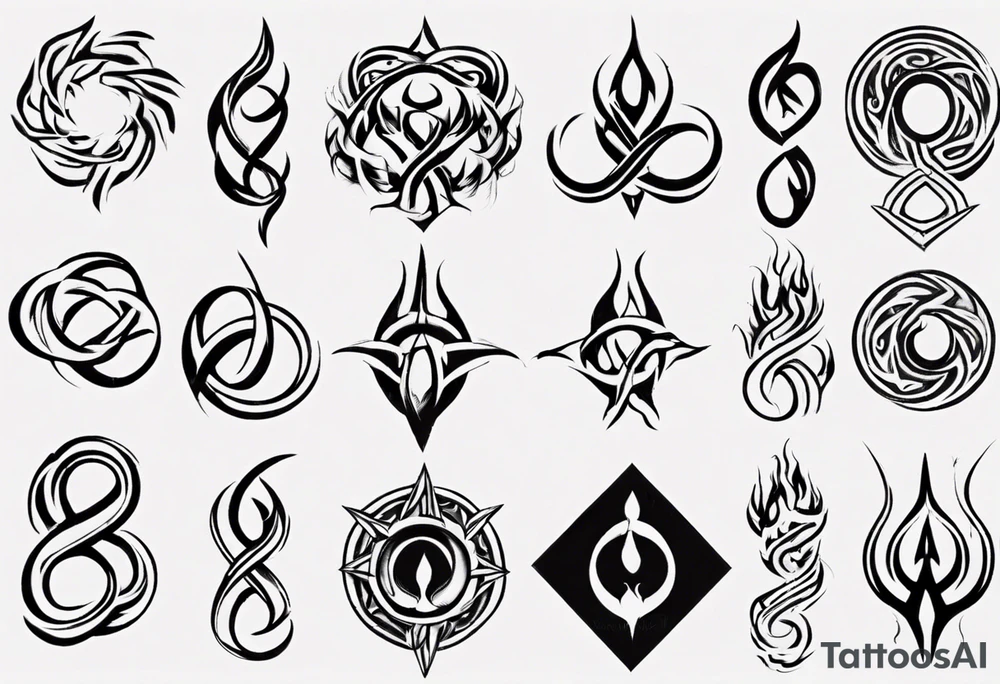 infinite symbol sexy drawing unisex fire tattoo idea