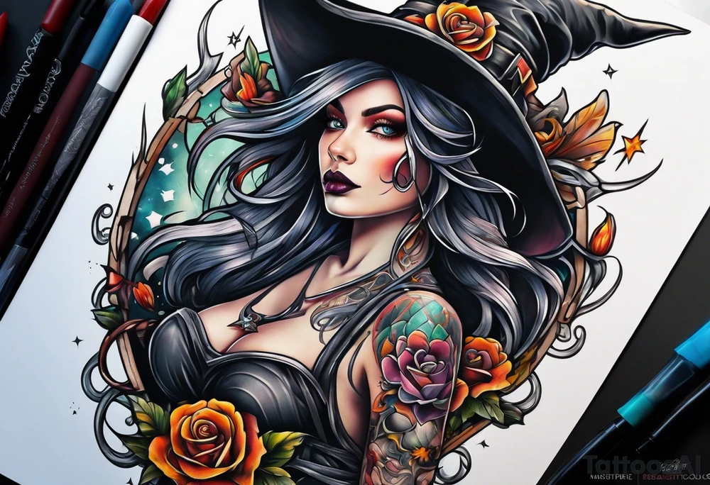 Witch tattoo idea