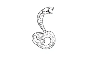 Create a simple minimalist snake tattoo that’s feminine and fine line tattoo idea