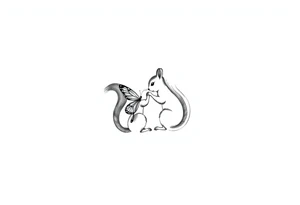 Squirrel kissing butterfly tattoo idea