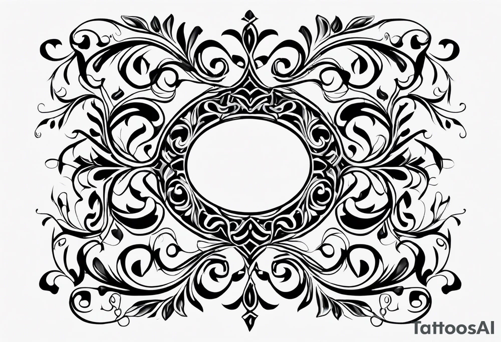 Oval vines, wrapping tattoo idea