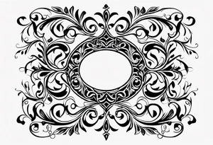 Oval vines, wrapping tattoo idea