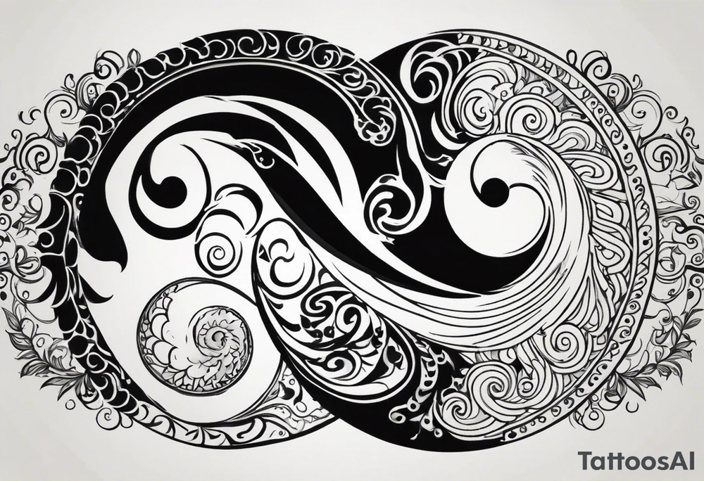 I want to cover up a ying yang tattoo with brazillian style lettering tattoo idea