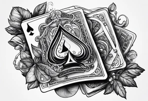 spades and dice and money tattoo idea