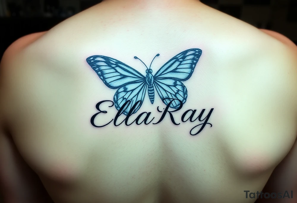 name 
EllaRay with a butterfly tattoo idea