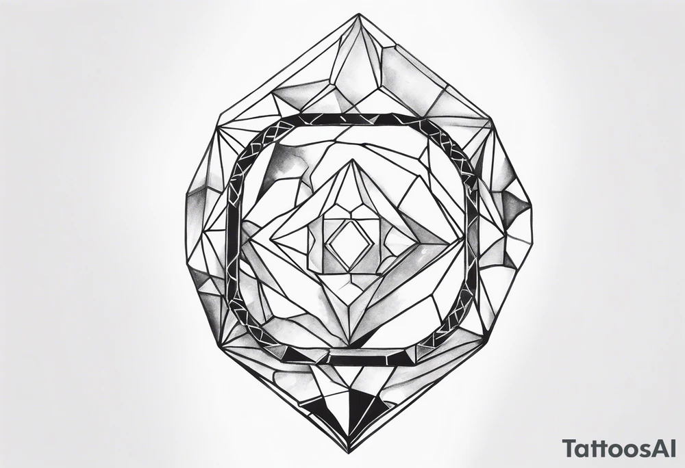 gemstone snake crystal body tattoo idea