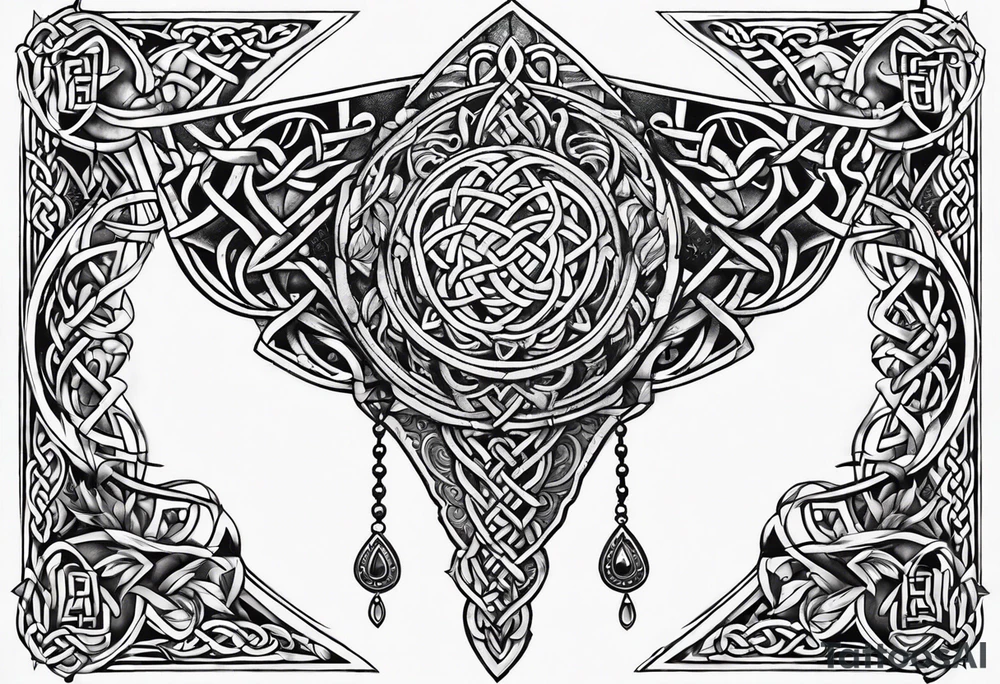 celtic sternum tattoo tattoo idea