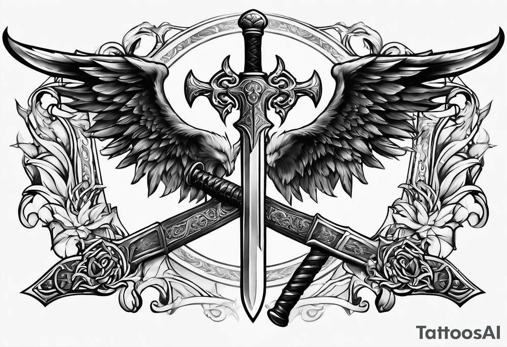 Bone sword tattoo idea