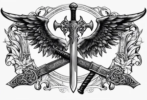 Bone sword tattoo idea