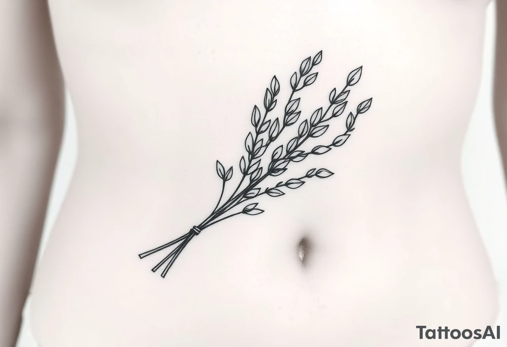 sage bundle tattoo idea