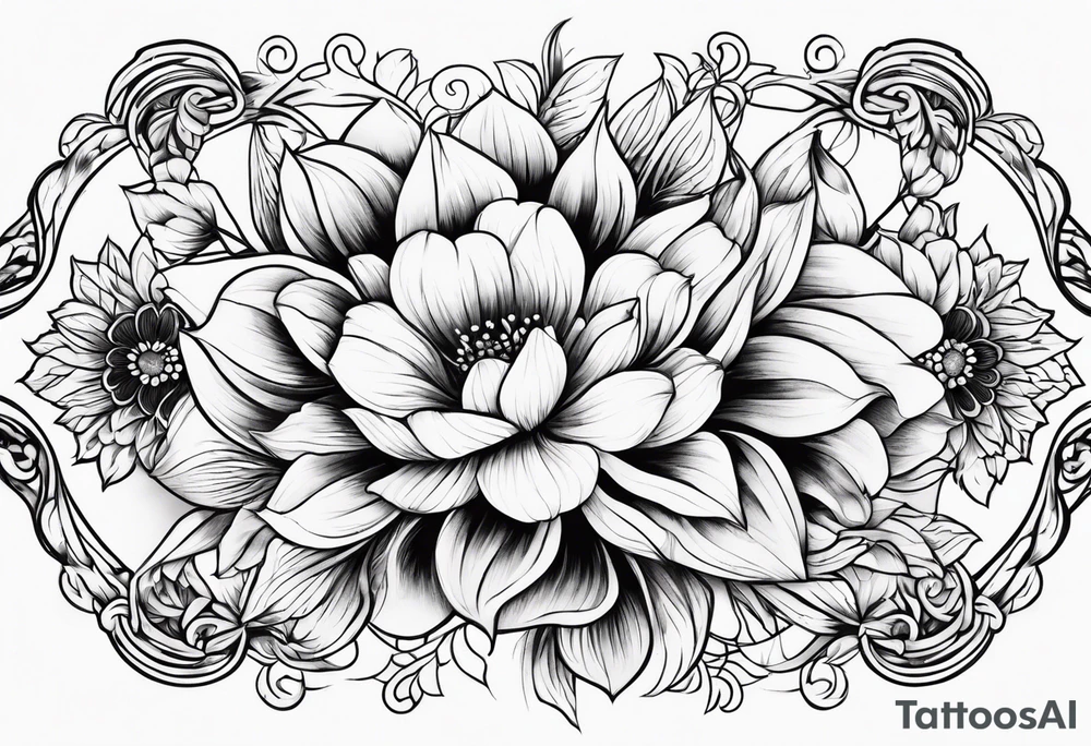 floral tattoo idea