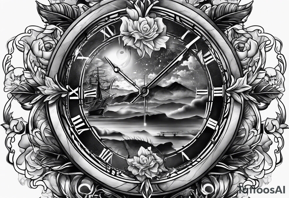 memorial time tattoo idea