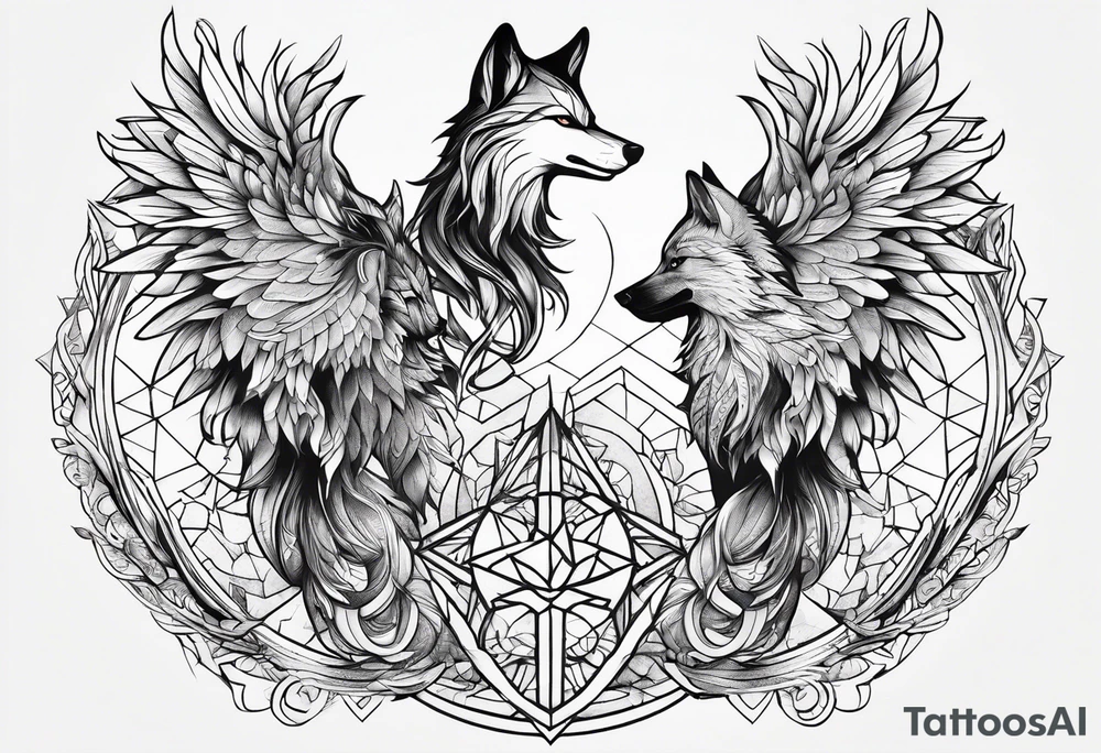 strength, pisces, phoenix, small, nuanced, wolf tattoo idea strength, pisces, phoenix, small, nuanced, wolf tattoo idea