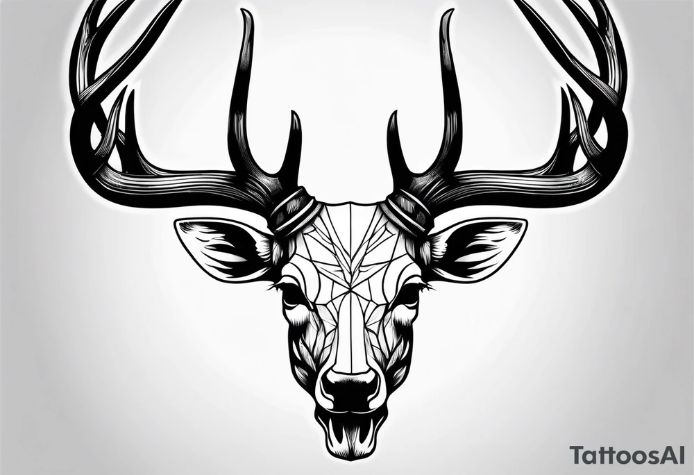 Deer skull tattoo idea