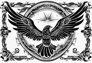 Wings with the word Glenn tattoo idea