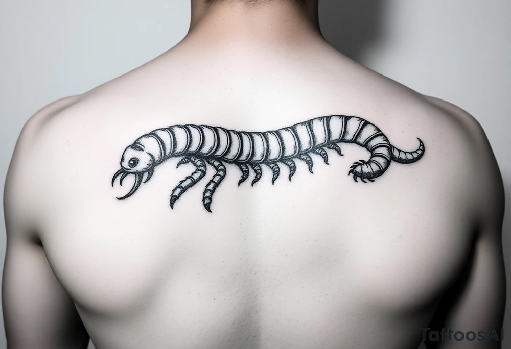 long centipede tattoo idea