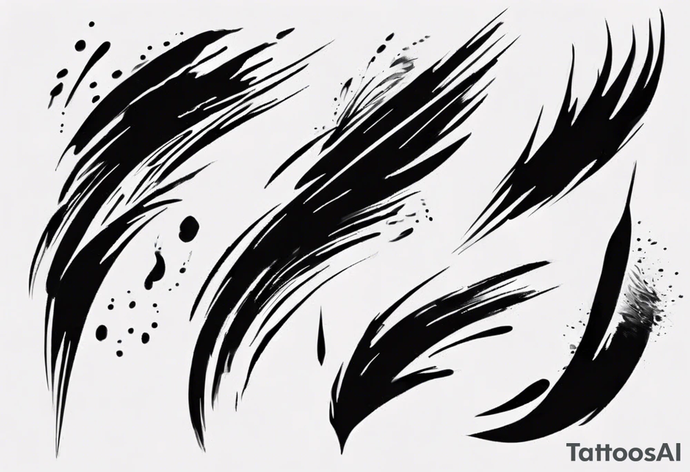 abstract Brush stroke tattoo idea