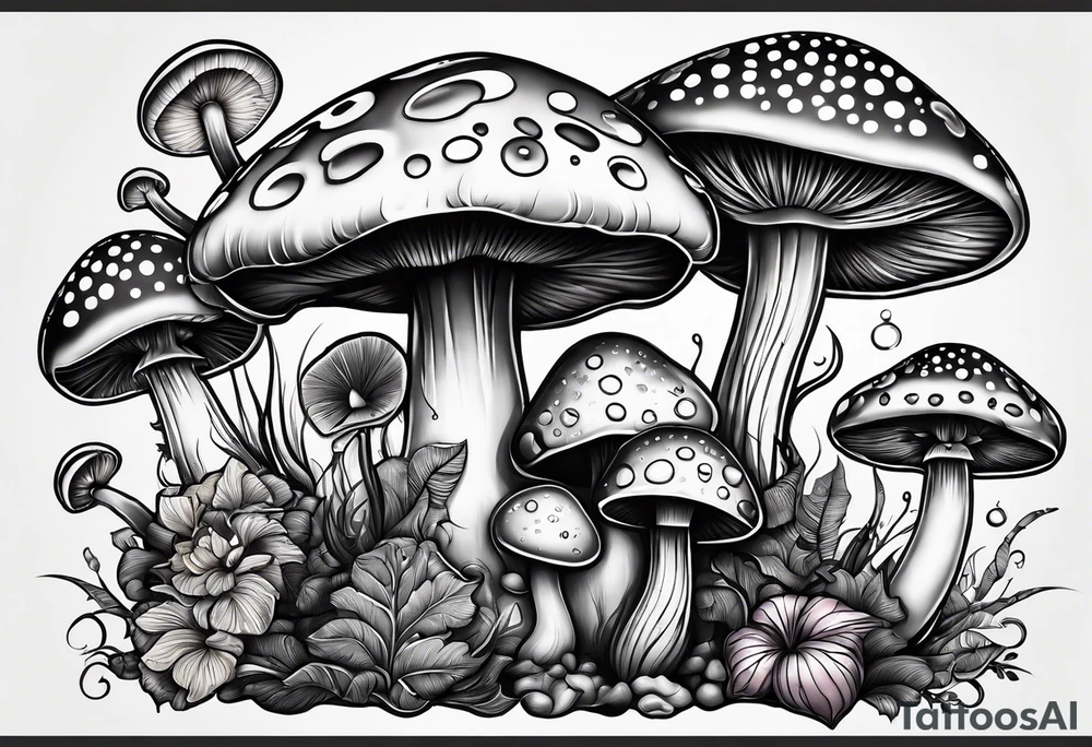 "Graceful Mushrooms" tattoo idea