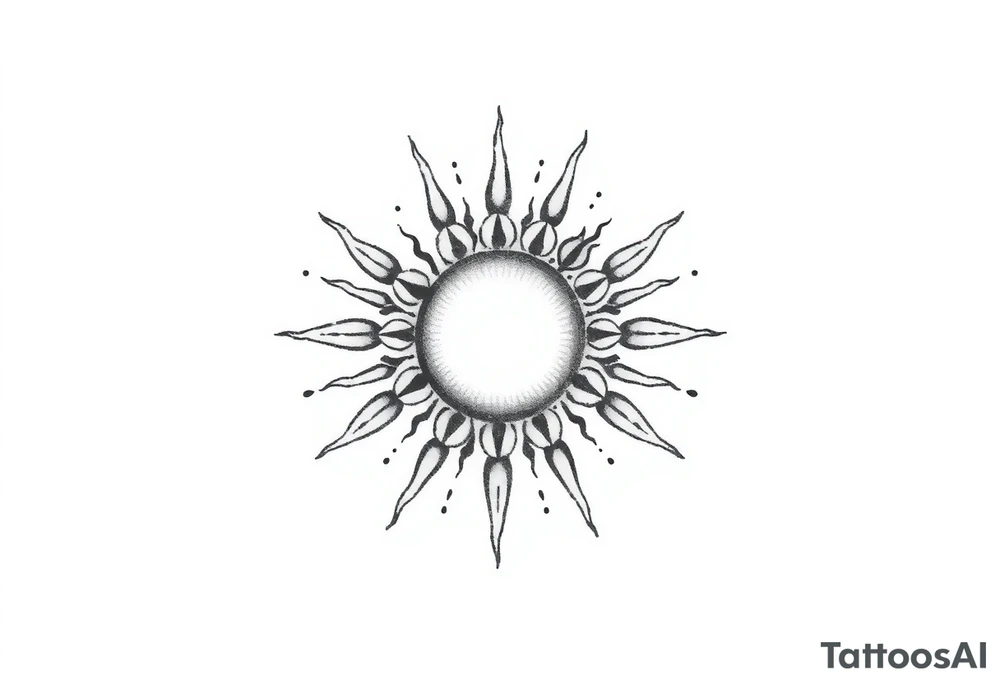 Sun tattoo idea