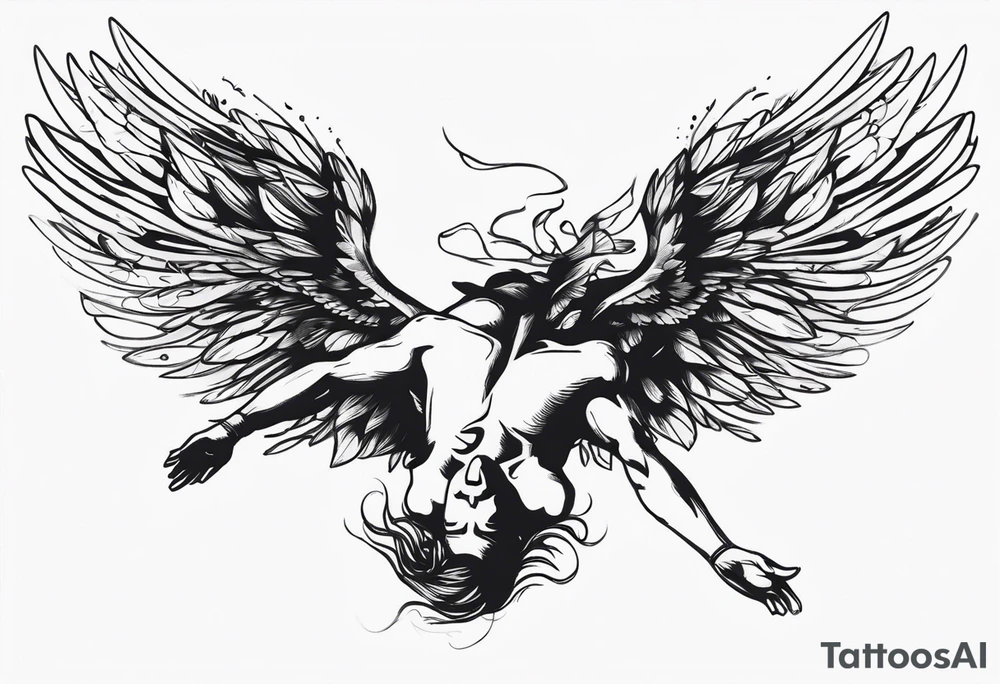 Icarus falling from the sky tattoo idea