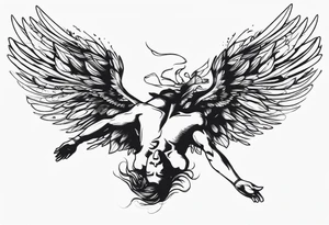 Icarus falling from the sky tattoo idea