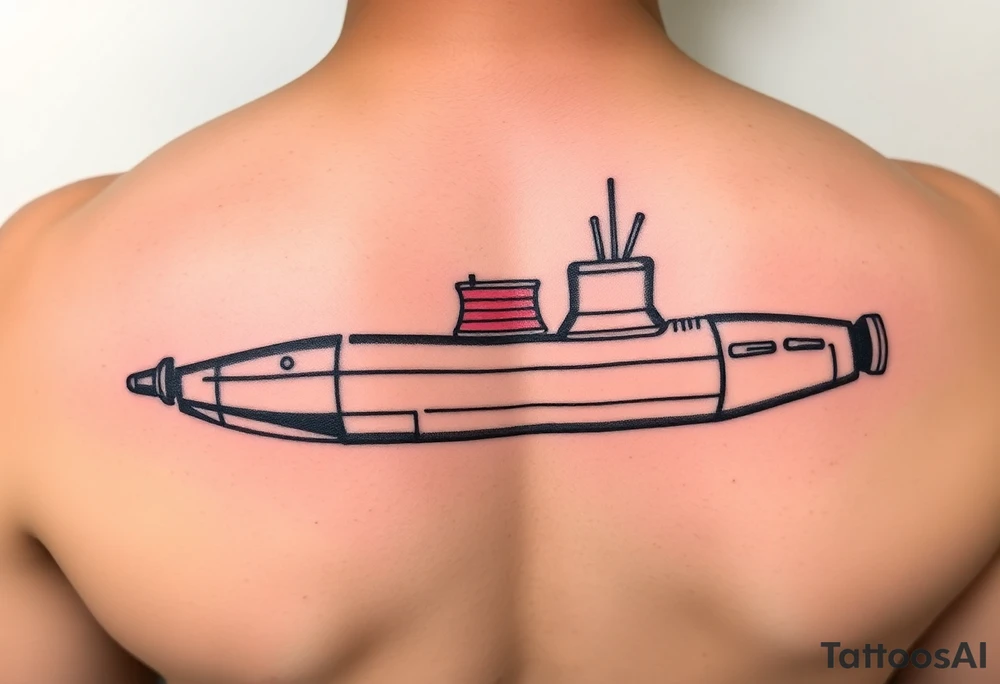 Ohio class submarine in a bottle tattoo idea