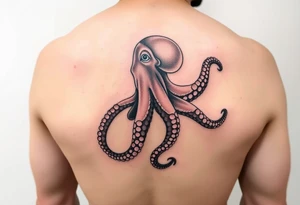 Colorful Octopus on right lower arm tattoo idea