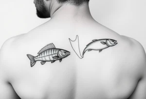 Father daughter matching fishing tattoos tattoo idea
